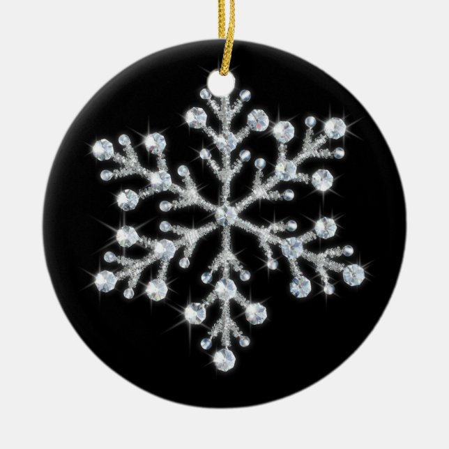 Crystal Snowflake Ornament (Front)