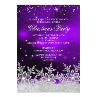 Purple Christmas Invitations 5