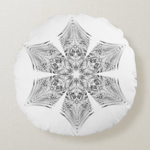 Crystal Snowflake Round Pillow