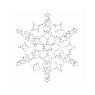 Crystal Snowflake Rubber Stamp