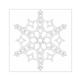 Crystal Snowflake Rubber Stamp