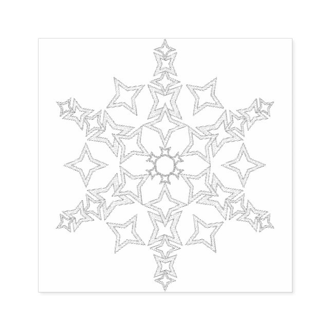 Crystal Snowflake Rubber Stamp (Imprint)