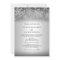 Crystal Snowflake Silver Winter Wedding Invitation