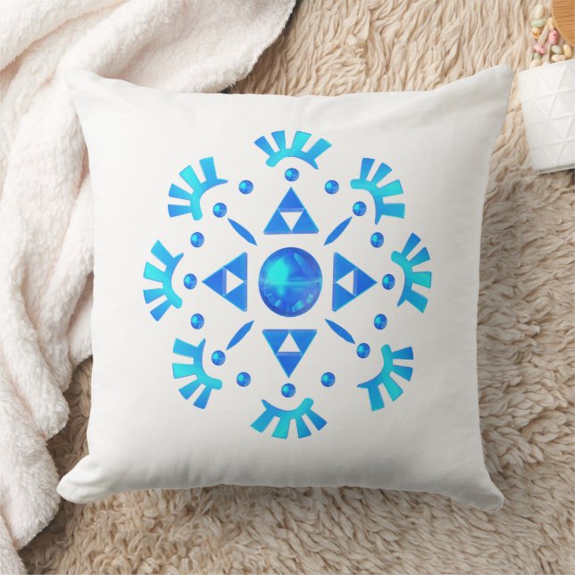 Crystal Snowflake Throw Pillow (Blanket)