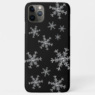 Crystal Snowflakes black iPhone Case