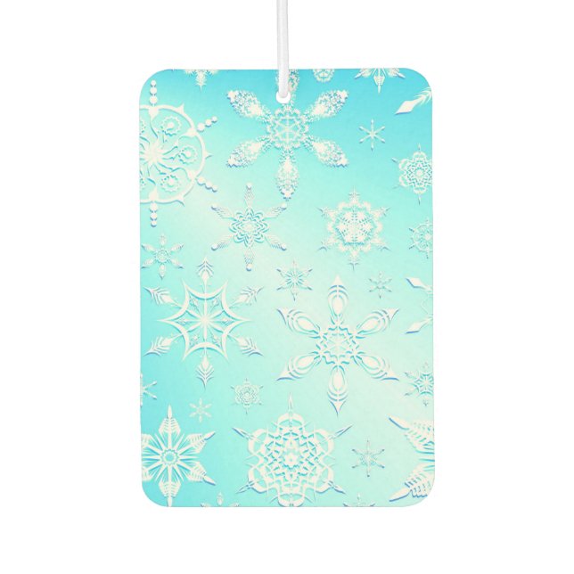 Crystal Snowflakes Pattern Air Freshener (Front)