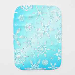 Crystal Snowflakes Pattern Baby Burp Cloth