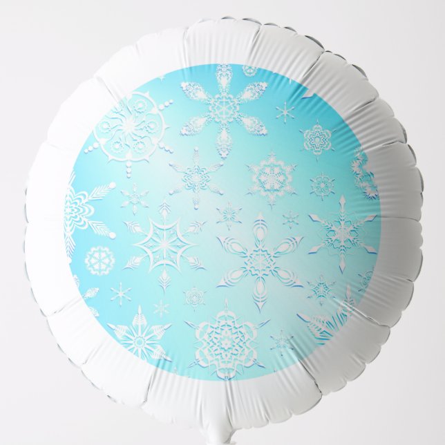 Crystal Snowflakes Pattern Balloon (Front)