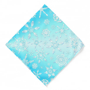 Crystal Snowflakes Pattern Bandana