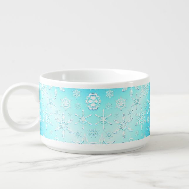 Crystal Snowflakes Pattern Bowl (Right)