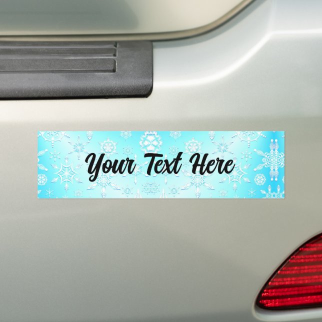 Crystal Snowflakes Pattern Bumper Sticker (On Car)