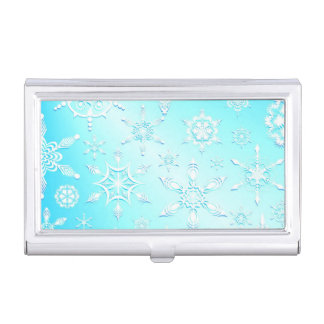 Crystal Snowflakes Pattern Business Card Case