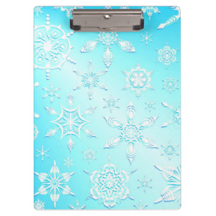 Crystal Snowflakes Pattern Clipboard