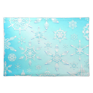 Crystal Snowflakes Pattern Cloth Placemat