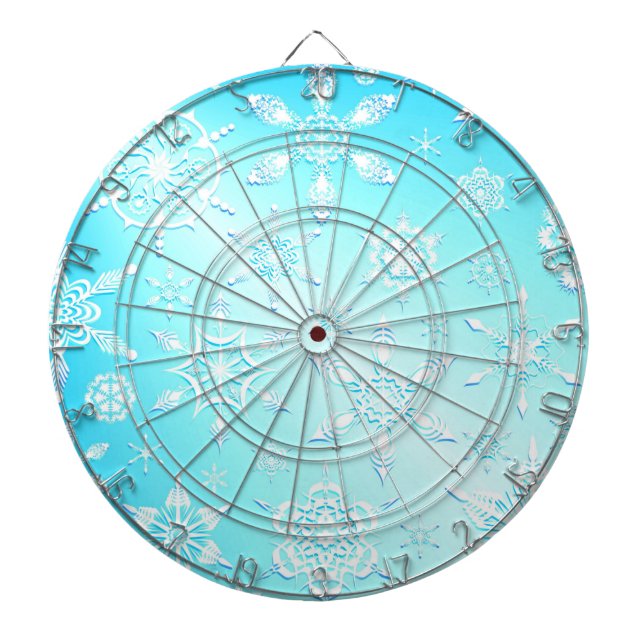 Crystal Snowflakes Pattern Dart Board (Front)