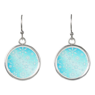 Crystal Snowflakes Pattern Earrings