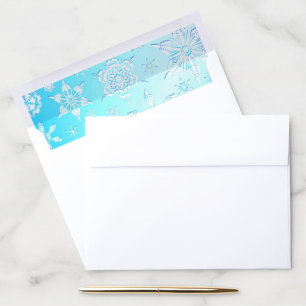Crystal Snowflakes Pattern Envelope Liner