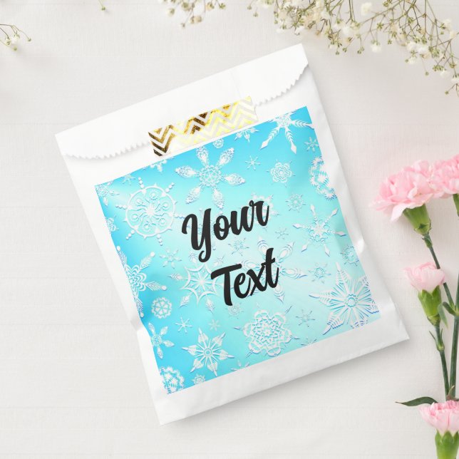 Crystal Snowflakes Pattern Favor Bag (Sealed)
