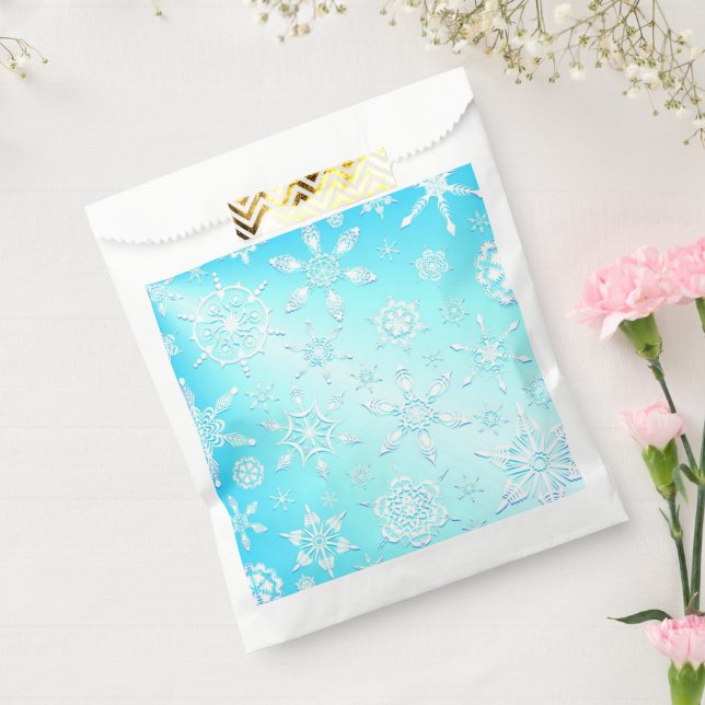 Crystal Snowflakes Pattern Favor Bag (Sealed)