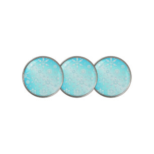 Crystal Snowflakes Pattern Golf Ball Marker