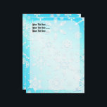 Crystal Snowflakes Pattern Letterhead<br><div class="desc">Crystal Snowflakes Pattern . Design Copyright BluedarkkArt</div>