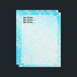 Crystal Snowflakes Pattern Letterhead<br><div class="desc">Crystal Snowflakes Pattern . Design Copyright BluedarkkArt</div>