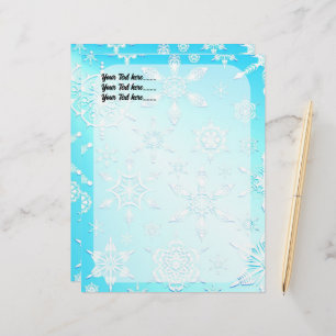 Crystal Snowflakes Pattern Letterhead