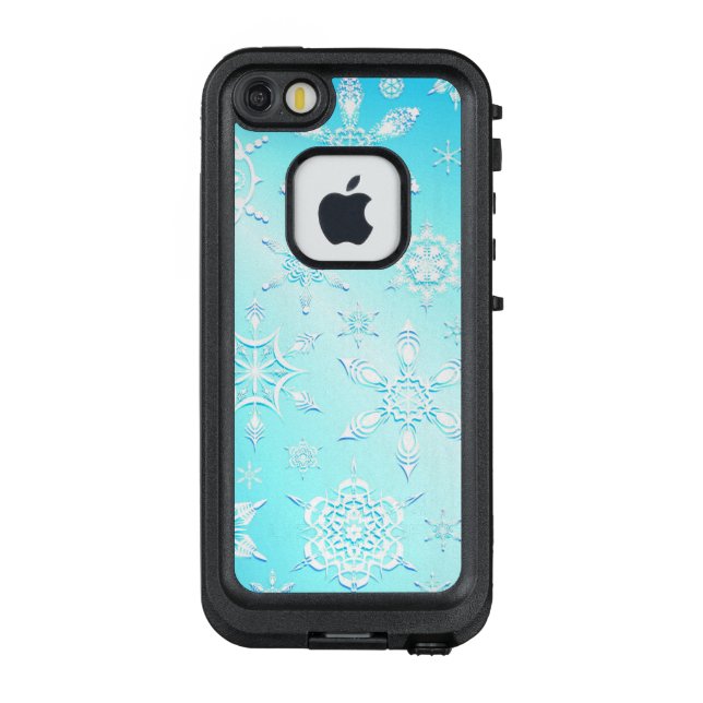 Crystal Snowflakes Pattern LifeProof iPhone Case (Back)