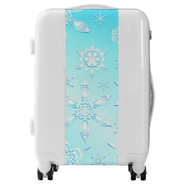 Crystal Snowflakes Pattern Luggage (Front)