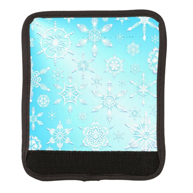 Crystal Snowflakes Pattern Luggage Handle Wrap (Front)