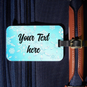 Crystal Snowflakes Pattern Luggage Tag