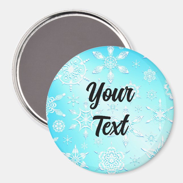 Crystal Snowflakes Pattern Magnet (Front/Back)