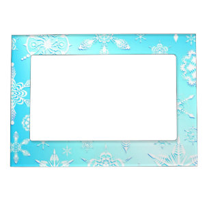 Crystal Snowflakes Pattern Magnetic Frame
