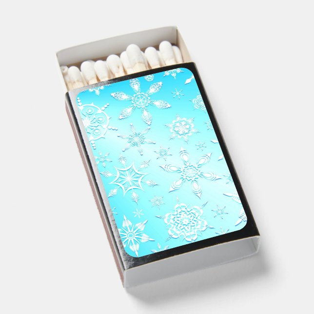 Crystal Snowflakes Pattern Matchboxes (Front Open)