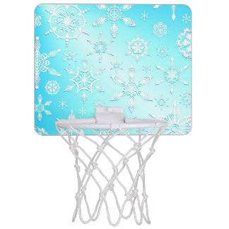 Crystal Snowflakes Pattern Mini Basketball Hoop