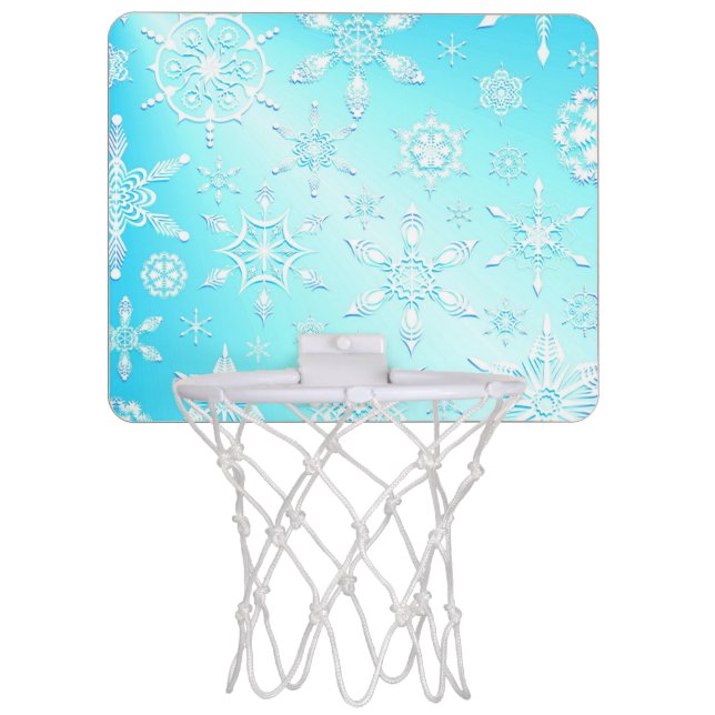 Crystal Snowflakes Pattern Mini Basketball Hoop (Front)