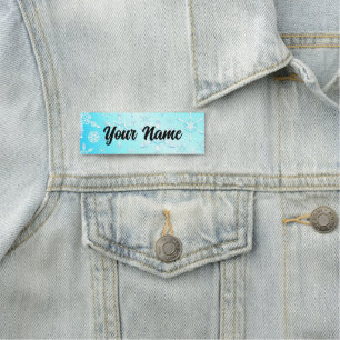 Crystal Snowflakes Pattern Name Tag