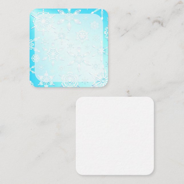 Crystal Snowflakes Pattern Note Card (Front/Back)