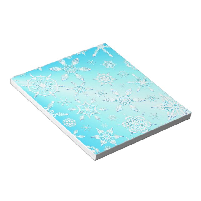 Crystal Snowflakes Pattern Notepad (Angled)