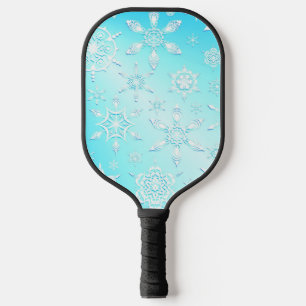 Crystal Snowflakes Pattern Pickleball Paddle