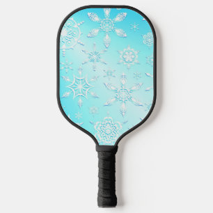 Crystal Snowflakes Pattern Pickleball Paddle