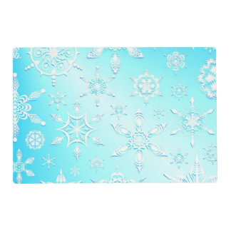Crystal Snowflakes Pattern Placemat