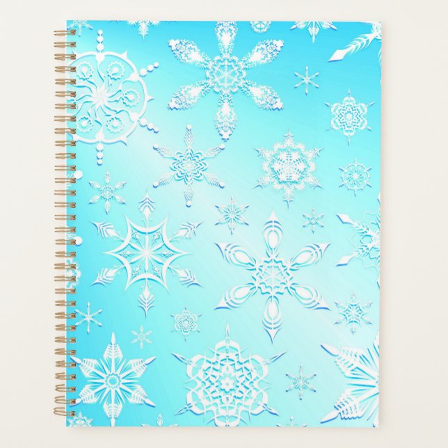 Crystal Snowflakes Pattern Planner (Front)