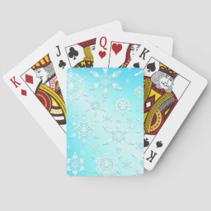 Crystal Snowflakes Pattern Poker Cards