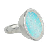 Crystal Snowflakes Pattern Ring (Side)