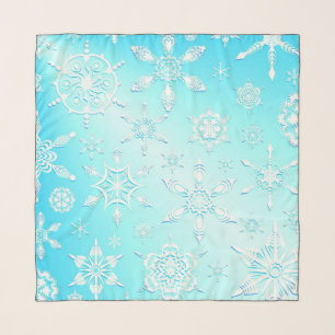 Crystal Snowflakes Pattern Scarf