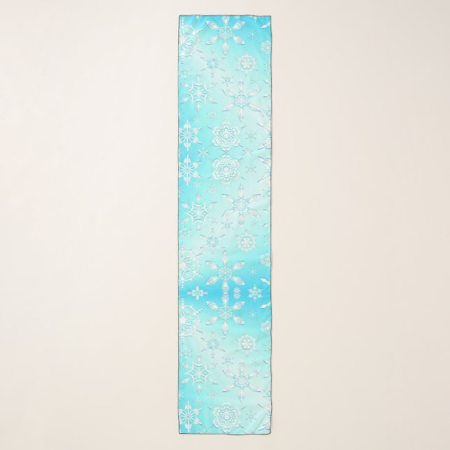 Crystal Snowflakes Pattern Scarf (Front)