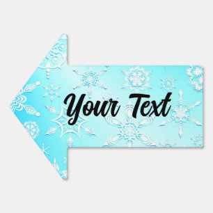 Crystal Snowflakes Pattern Sign