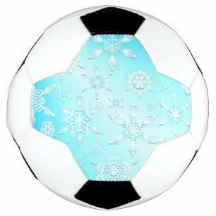 Crystal Snowflakes Pattern Soccer Ball