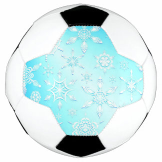 Crystal Snowflakes Pattern Soccer Ball